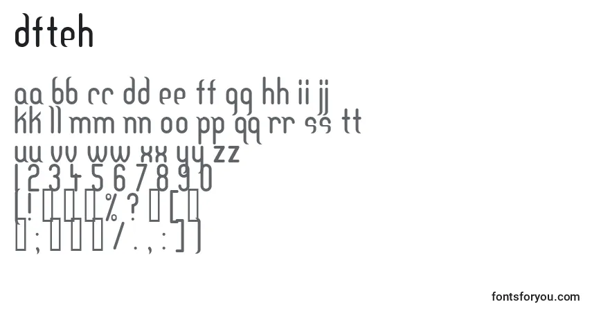 Schriftart DFTEH    (125002) – Alphabet, Zahlen, spezielle Symbole
