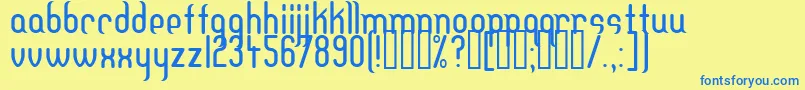 DFTEH    Font – Blue Fonts on Yellow Background