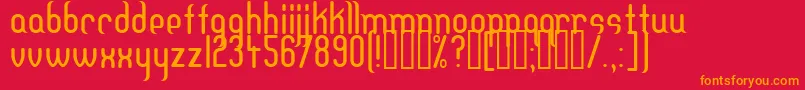 DFTEH    Font – Orange Fonts on Red Background