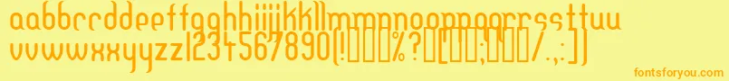 DFTEH    Font – Orange Fonts on Yellow Background