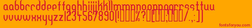 DFTEH    Font – Red Fonts on Orange Background