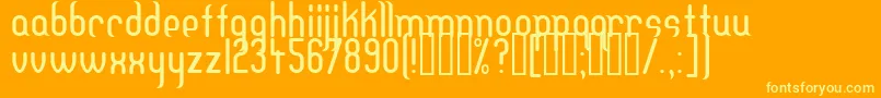 DFTEH    Font – Yellow Fonts on Orange Background