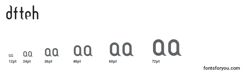 Размеры шрифта DFTEH    (125002)