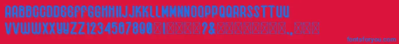 DhagienolSans Font – Blue Fonts on Red Background