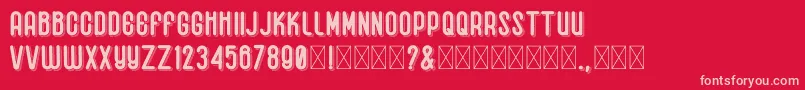 DhagienolSans Font – Pink Fonts on Red Background