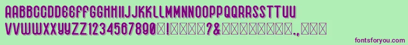 DhagienolSans Font – Purple Fonts on Green Background