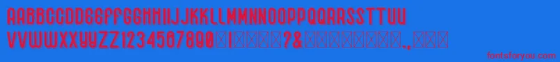 DhagienolSans Font – Red Fonts on Blue Background