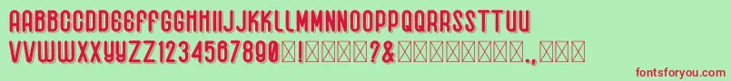 DhagienolSans Font – Red Fonts on Green Background