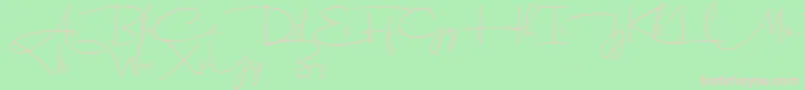 Dhanikans Signature 2 dafont Font – Pink Fonts on Green Background