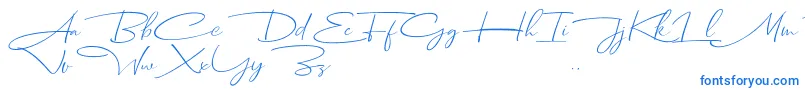 fuente Dhanikans Signature Italic dafont – Fuentes Azules Sobre Fondo Blanco