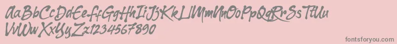 Dharko Gilbert Font – Gray Fonts on Pink Background