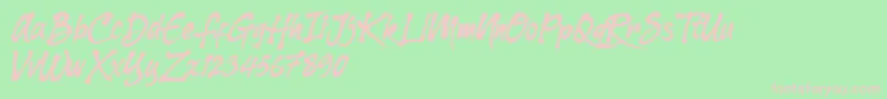 Dharko Gilbert Font – Pink Fonts on Green Background