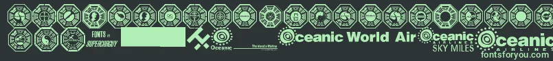 fuente Dharma Initiative Logos – Fuentes Verdes Sobre Fondo Negro