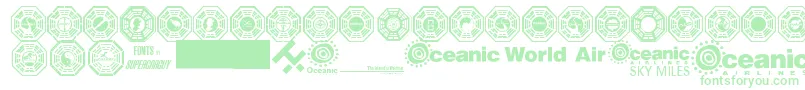 fuente Dharma Initiative Logos – Fuentes Verdes Sobre Fondo Blanco