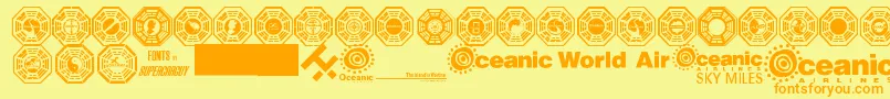 Шрифт Dharma Initiative Logos – оранжевые шрифты на жёлтом фоне