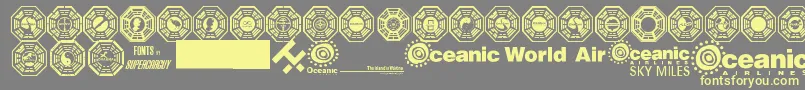 Dharma Initiative Logos Font – Yellow Fonts on Gray Background