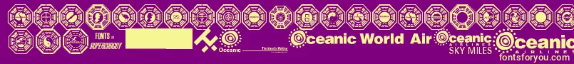 Dharma Initiative Logos Font – Yellow Fonts on Purple Background