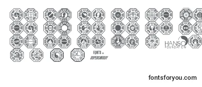 Schriftart Dharma Initiative Logos