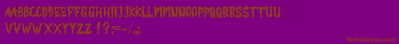 DHEMIT Font – Brown Fonts on Purple Background