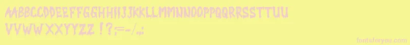 DHEMIT Font – Pink Fonts on Yellow Background