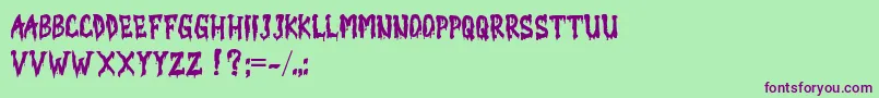 DHEMIT Font – Purple Fonts on Green Background