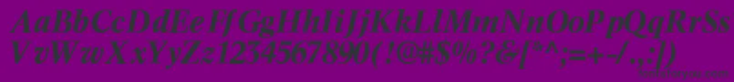 InformaticssskBoldItalic Font – Black Fonts on Purple Background