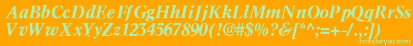 InformaticssskBoldItalic Font – Green Fonts on Orange Background