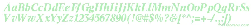 InformaticssskBoldItalic-Schriftart – Grüne Schriften auf weißem Hintergrund