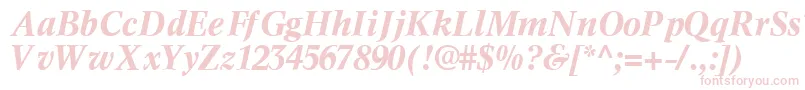 InformaticssskBoldItalic-fontti – vaaleanpunaiset fontit valkoisella taustalla