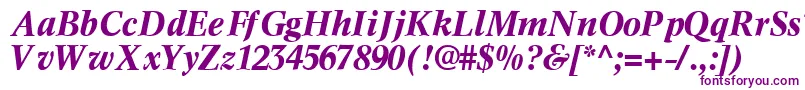 InformaticssskBoldItalic-fontti – violetit fontit valkoisella taustalla