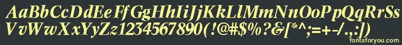 InformaticssskBoldItalic-Schriftart – Gelbe Schriften auf schwarzem Hintergrund