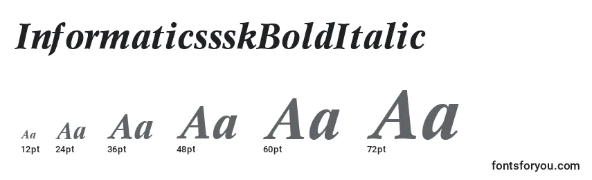 InformaticssskBoldItalic Font Sizes