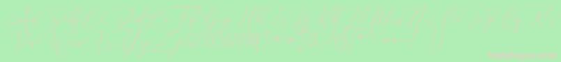 Dhenmark Font – Pink Fonts on Green Background