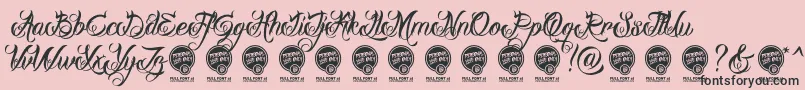 DHF Milestone Script DEMO Font – Black Fonts on Pink Background