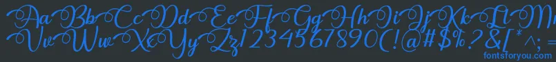 fuente Dhitha Font by 7NTypes – Fuentes Azules Sobre Fondo Negro