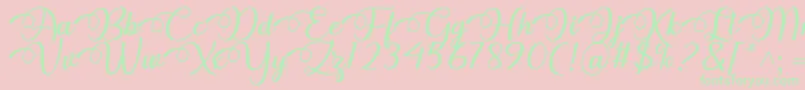 fuente Dhitha Font by 7NTypes – Fuentes Verdes Sobre Fondo Rosa