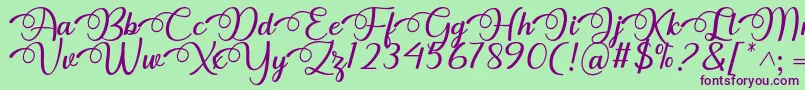 Dhitha Font by 7NTypes Font – Purple Fonts on Green Background