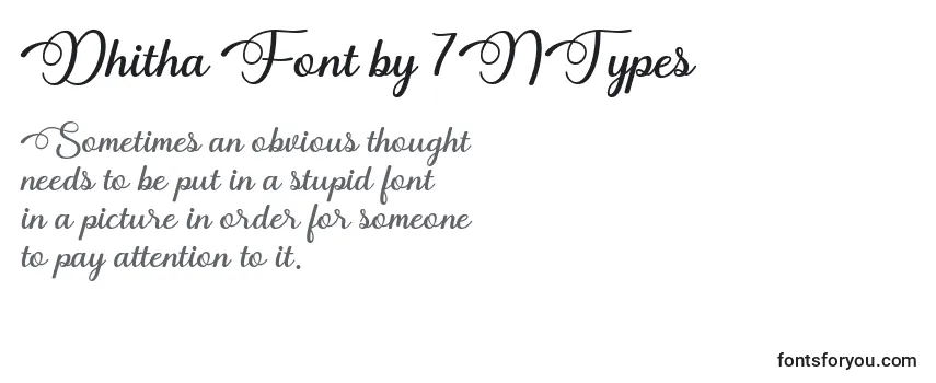 フォントDhitha Font by 7NTypes