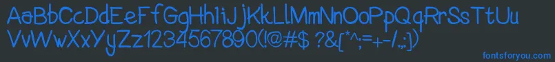 フォントDHIZAR FONT – 黒い背景に青い文字