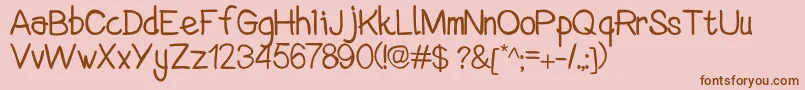 DHIZAR FONT Font – Brown Fonts on Pink Background