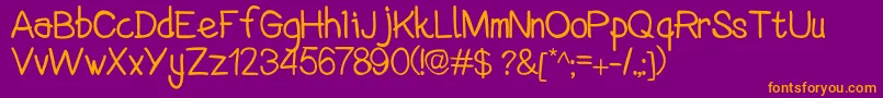 DHIZAR FONT Font – Orange Fonts on Purple Background
