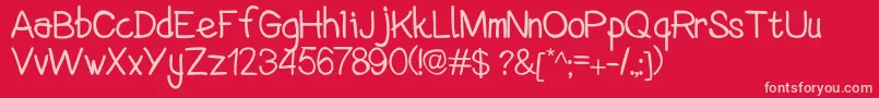 DHIZAR FONT Font – Pink Fonts on Red Background