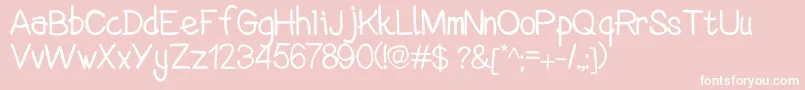 DHIZAR FONT Font – White Fonts on Pink Background