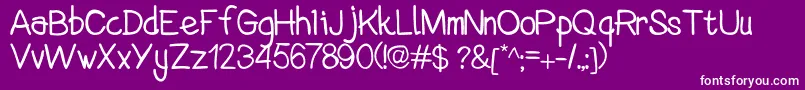 DHIZAR FONT-Schriftart – Weiße Schriften auf violettem Hintergrund