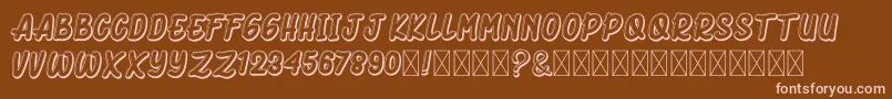 DhukiMinerwo Font – Pink Fonts on Brown Background