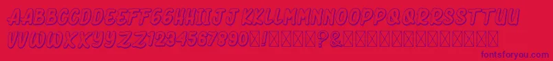 DhukiMinerwo Font – Purple Fonts on Red Background