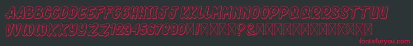 DhukiMinerwo Font – Red Fonts on Black Background