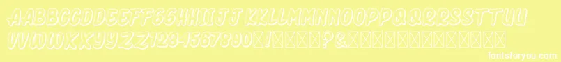 DhukiMinerwo Font – White Fonts on Yellow Background