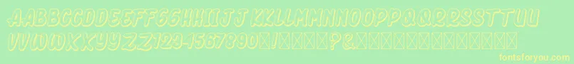 DhukiMinerwo Font – Yellow Fonts on Green Background