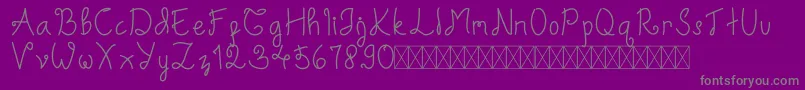 Diableg-Schriftart – Graue Schriften auf violettem Hintergrund